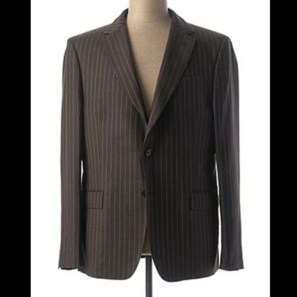 Ermenegildo Zegna x Bäumler Blazer Pinstripe Charcoal gray Silk Wool Sz 54/XL - Picture 11 of 15